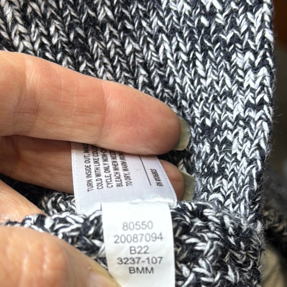 Duluth Trading Company navy and white thick tunic sweater, Large - Picture 6 of 6